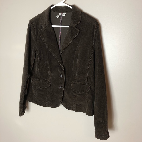 SJB corduroy blazer, brown, petite large - Picture 1 of 6